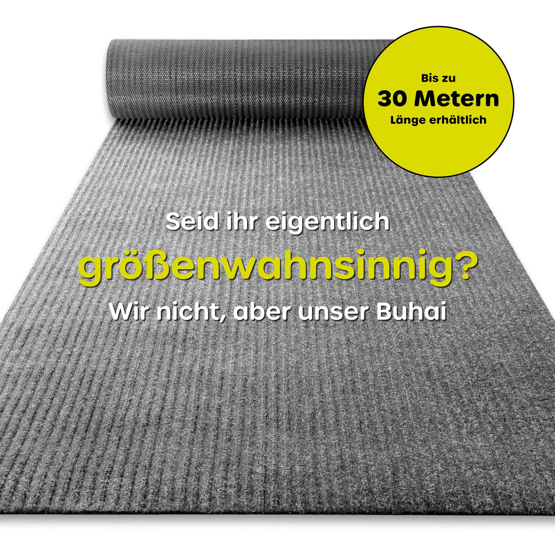 Wetterfester & rutschfester Läufer "Buhai" schwarz & grau für alle Wohnbereiche