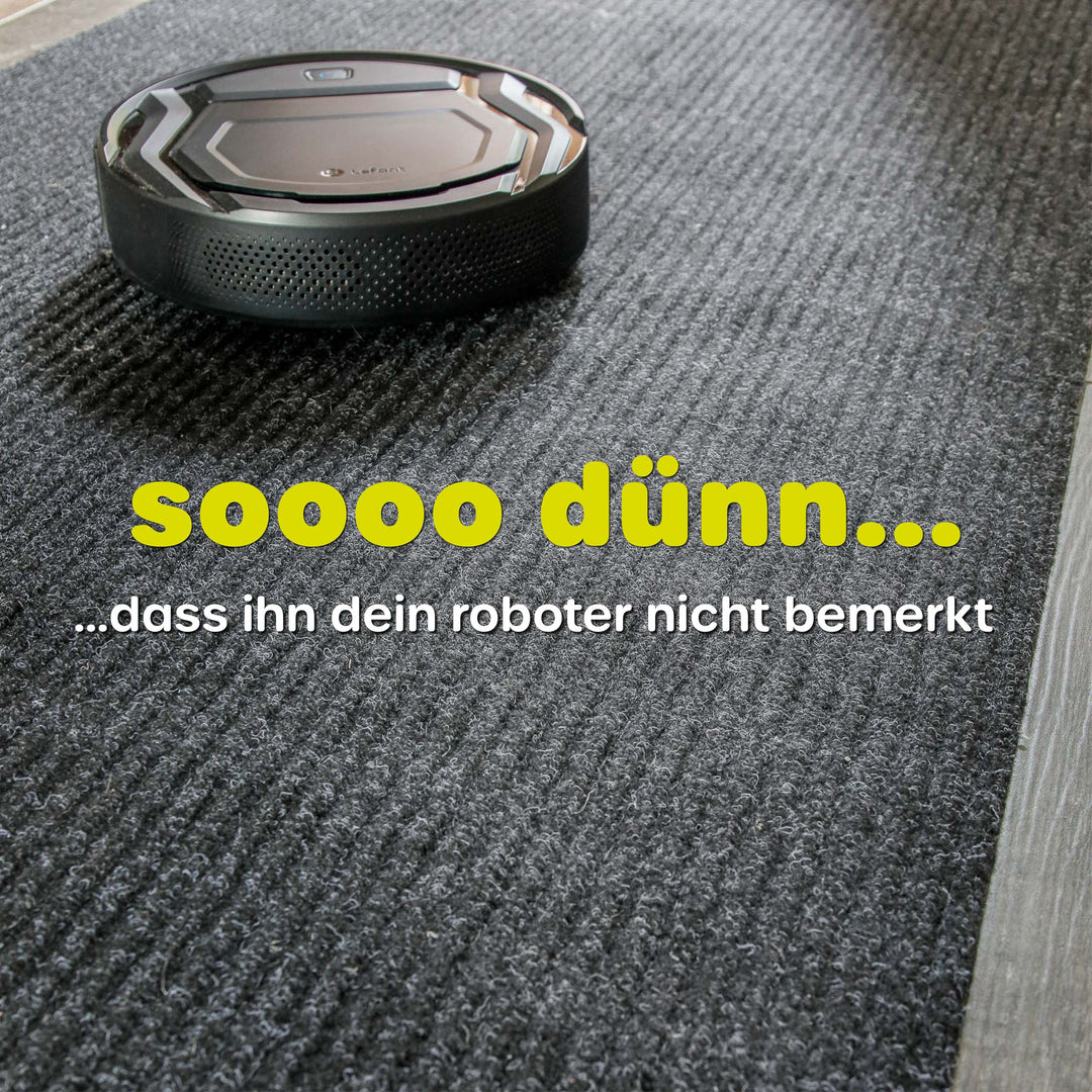 Wetterfester & rutschfester Läufer "Buhai" schwarz & grau für alle Wohnbereiche