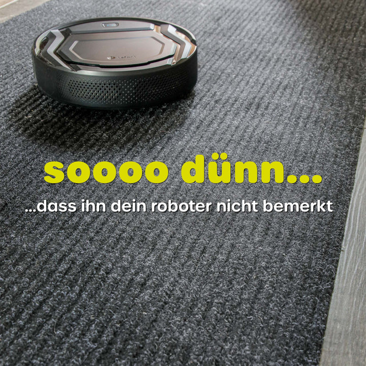 Wetterfester & rutschfester Läufer "Buhai" schwarz & grau für alle Wohnbereiche