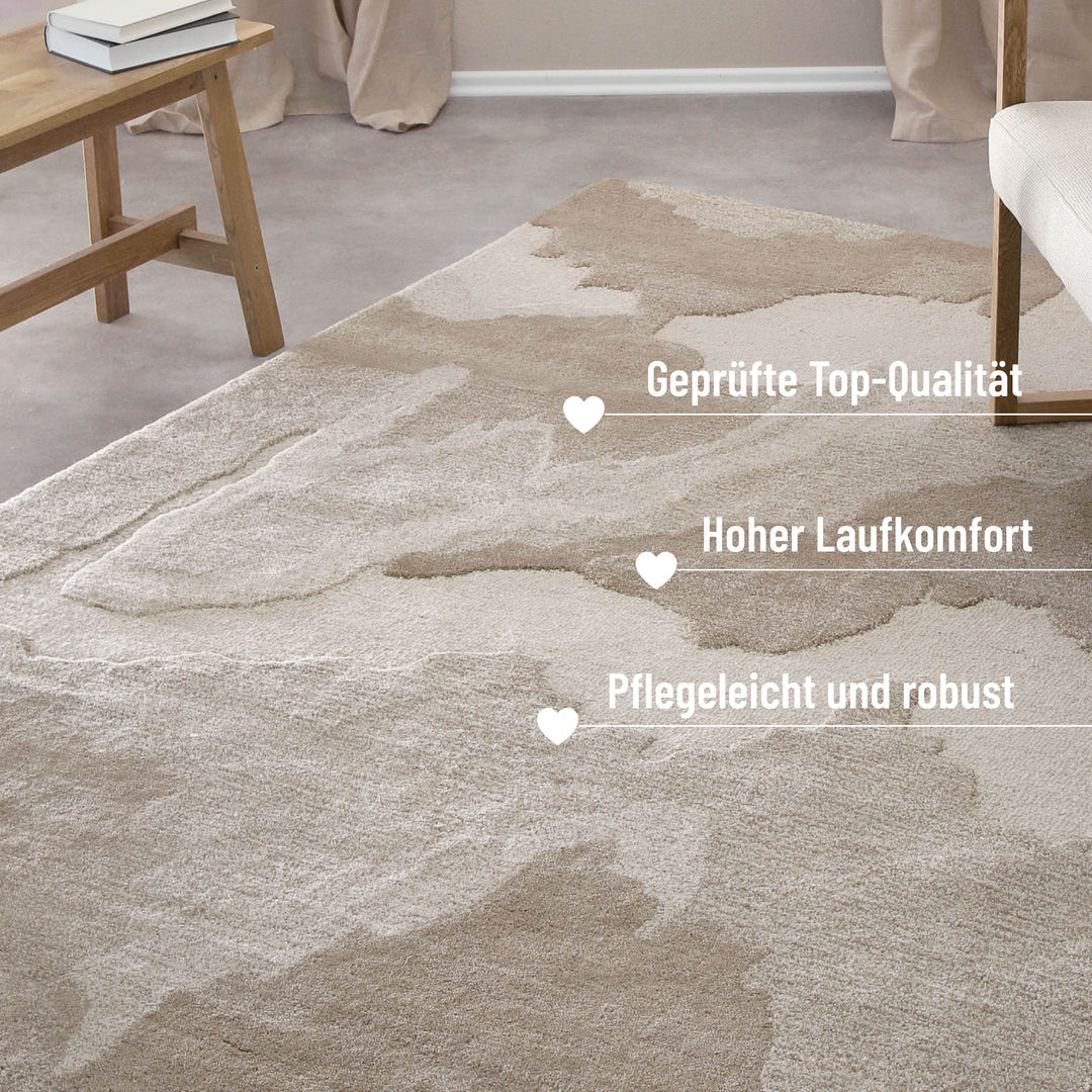 Carlo Teppich braun multi Kurzflor rechteckig