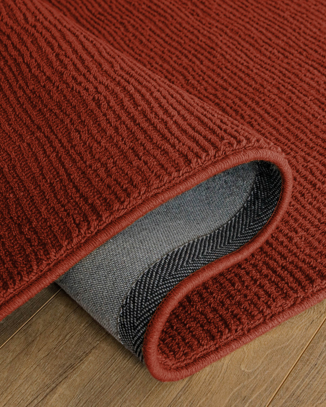 Kurzflor Teppich Castello One Kamin Rot