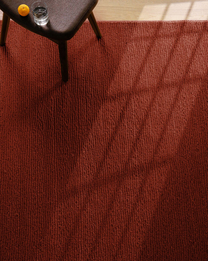 Kurzflor Teppich Castello One Kamin Rot