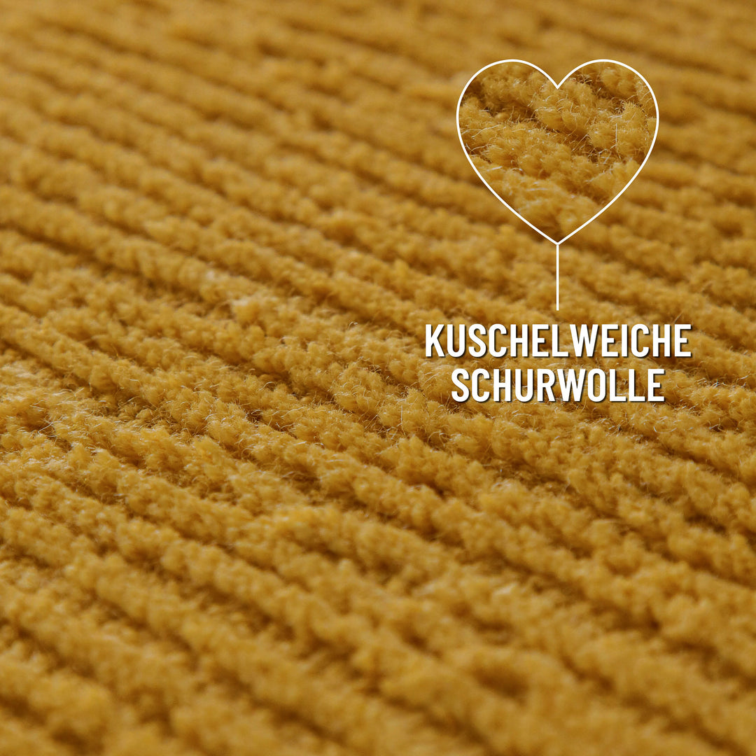 Kurzflor Teppich Castello One Gelb