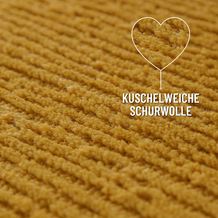 Kurzflor Teppich Castello One Gelb