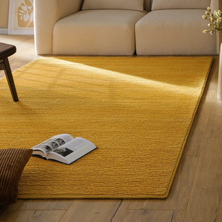 Kurzflor Teppich Castello One Gelb