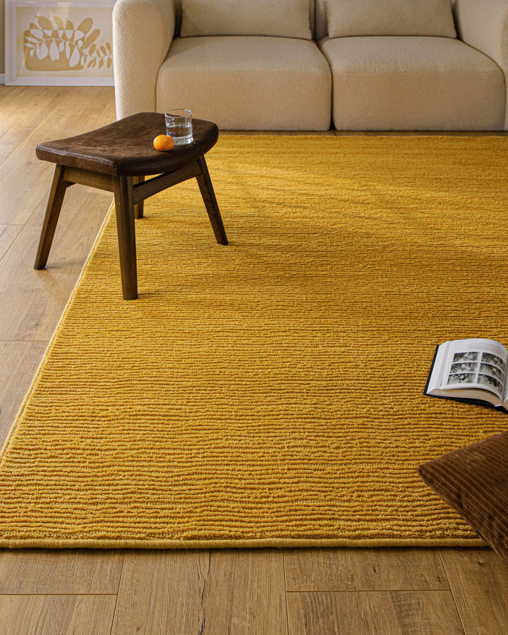 Kurzflor Teppich Castello One Gelb