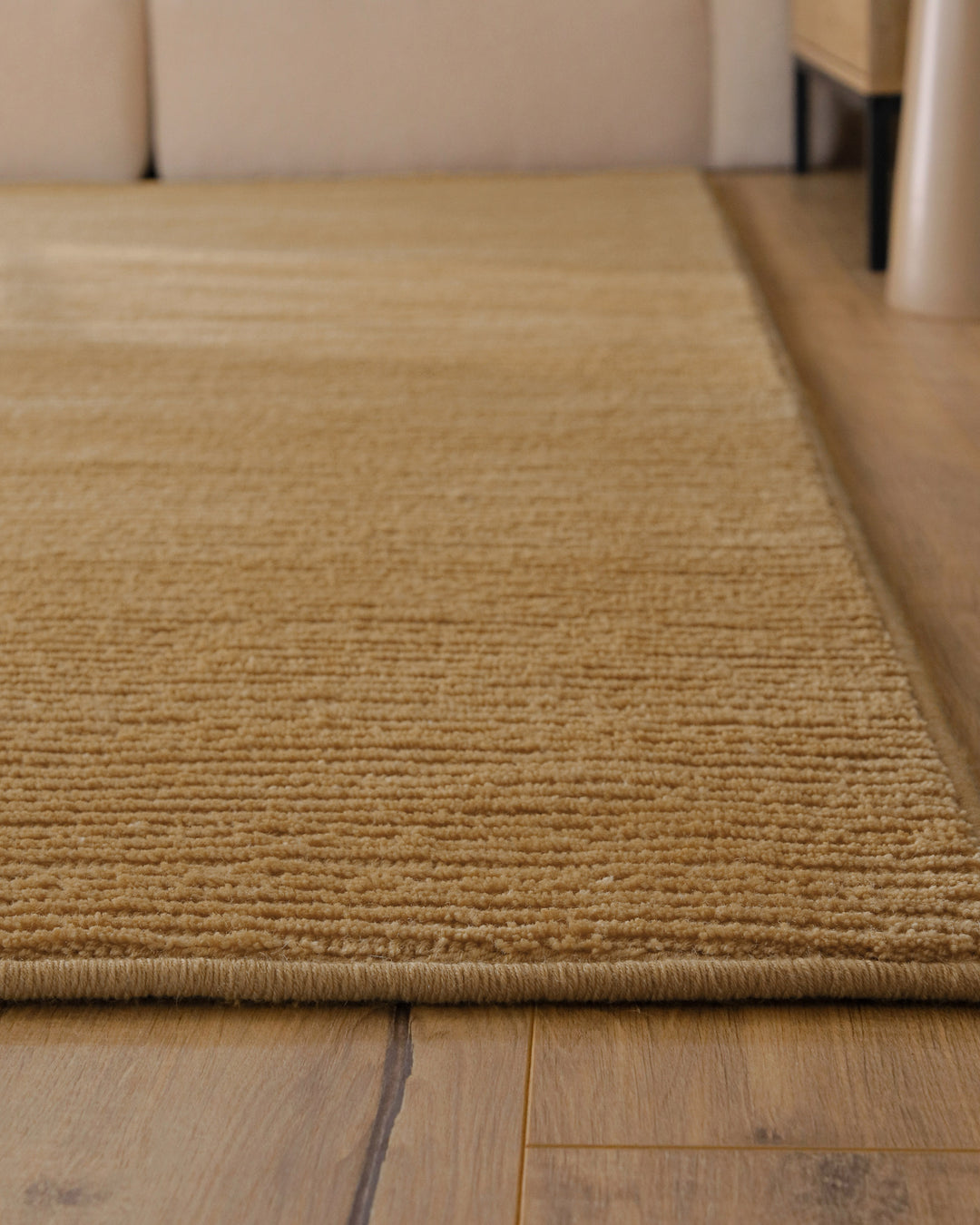 Kurzflor Teppich Castello One Karamell