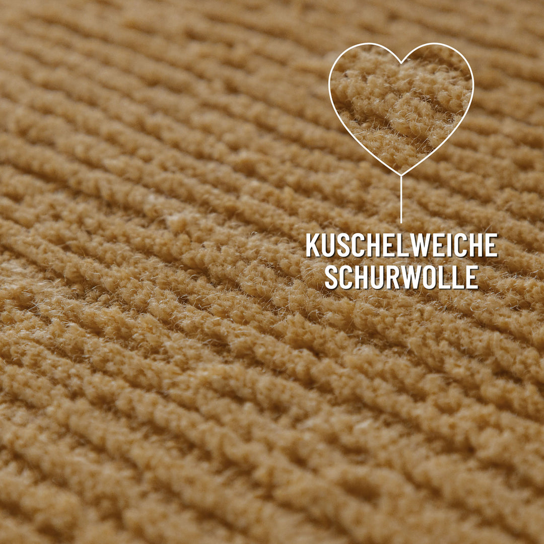 Kurzflor Teppich Castello One Karamell