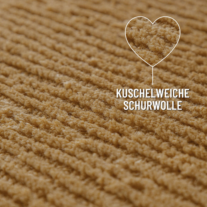 Kurzflor Teppich Castello One Karamell