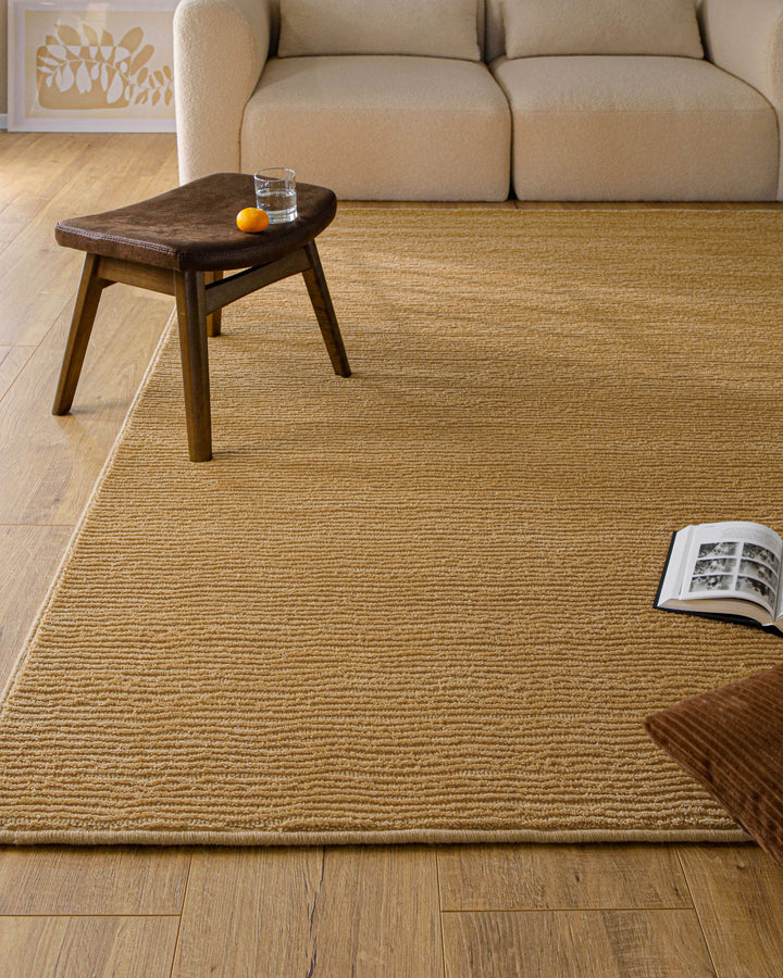 Kurzflor Teppich Castello One Karamell