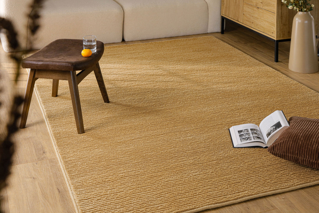 Kurzflor Teppich Castello One Karamell