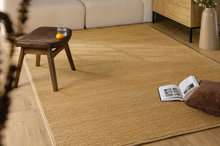 Kurzflor Teppich Castello One Karamell