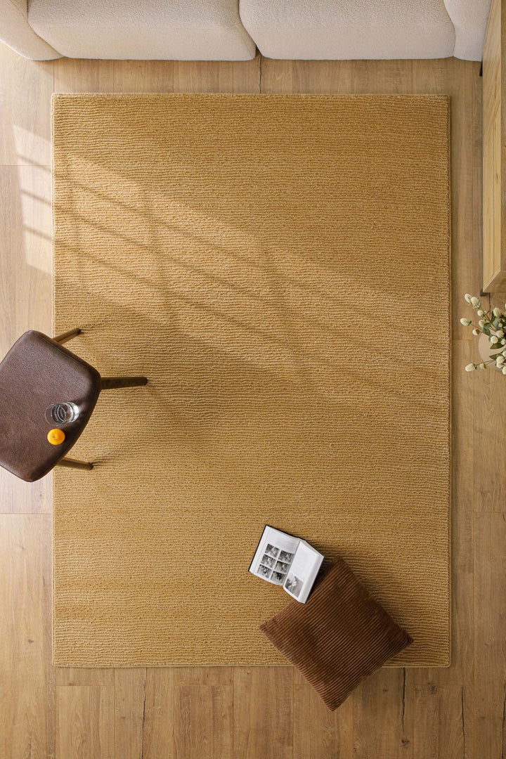 Kurzflor Teppich Castello One Karamell