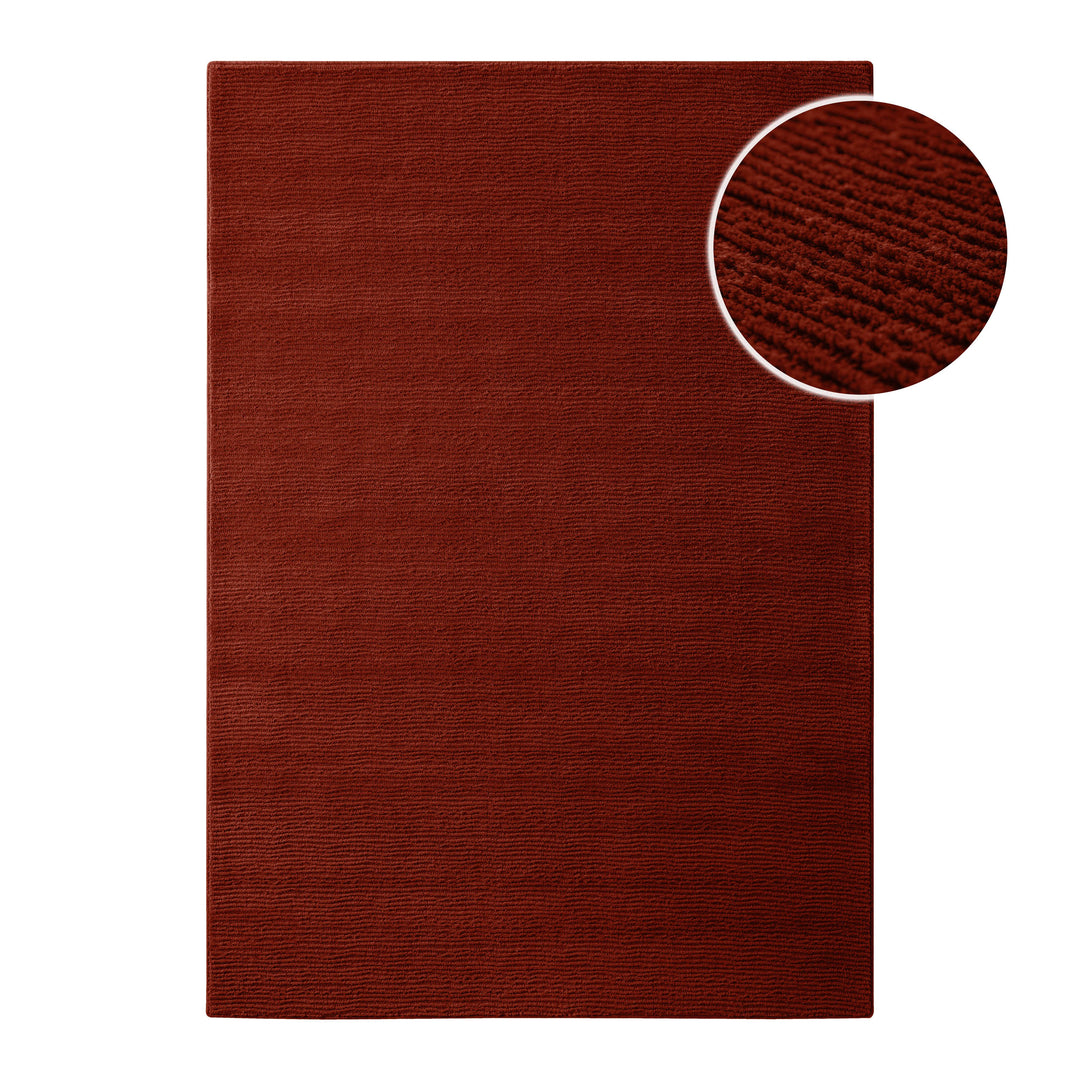 Kurzflor Teppich Castello One Purpur Rot