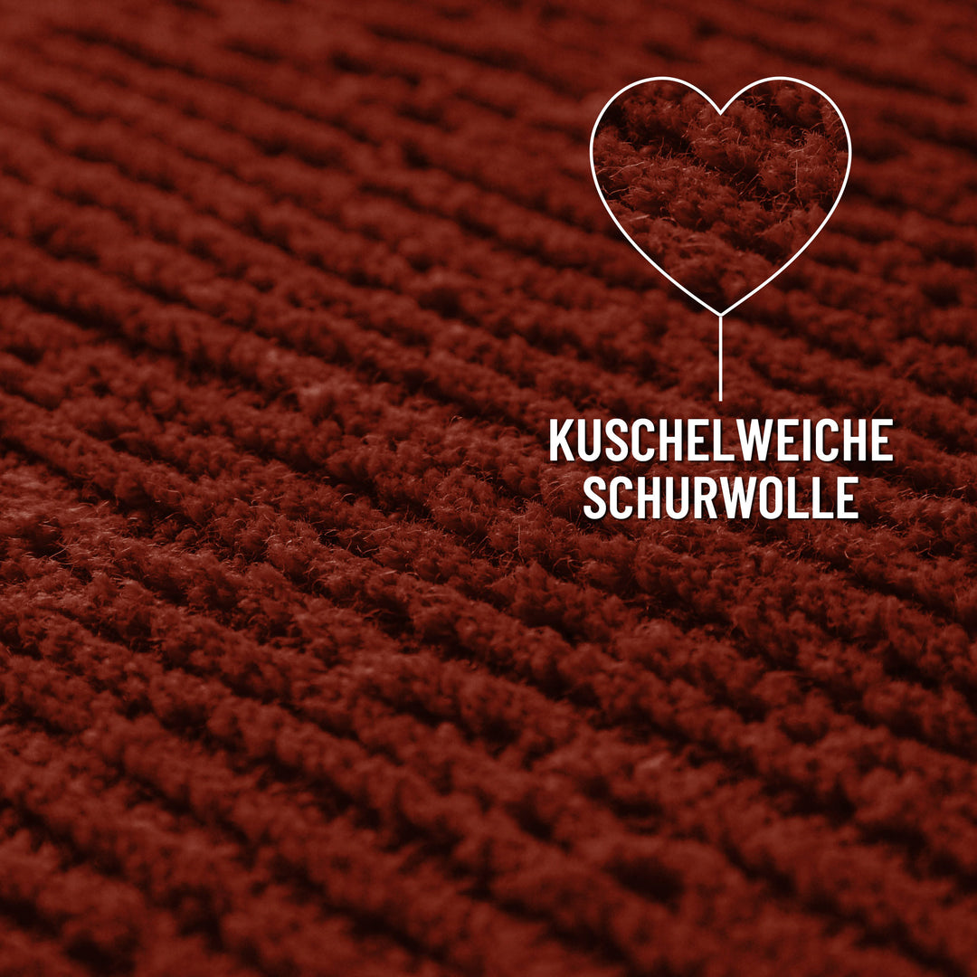 Kurzflor Teppich Castello One Purpur Rot