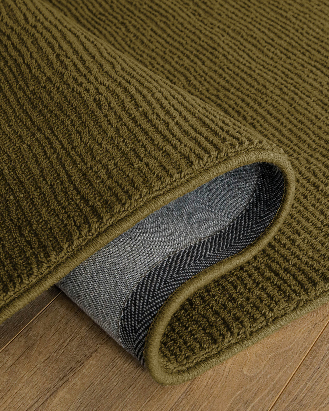 Kurzflor Teppich Castello One Oliv Grün