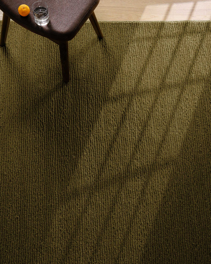 Kurzflor Teppich Castello One Oliv Grün