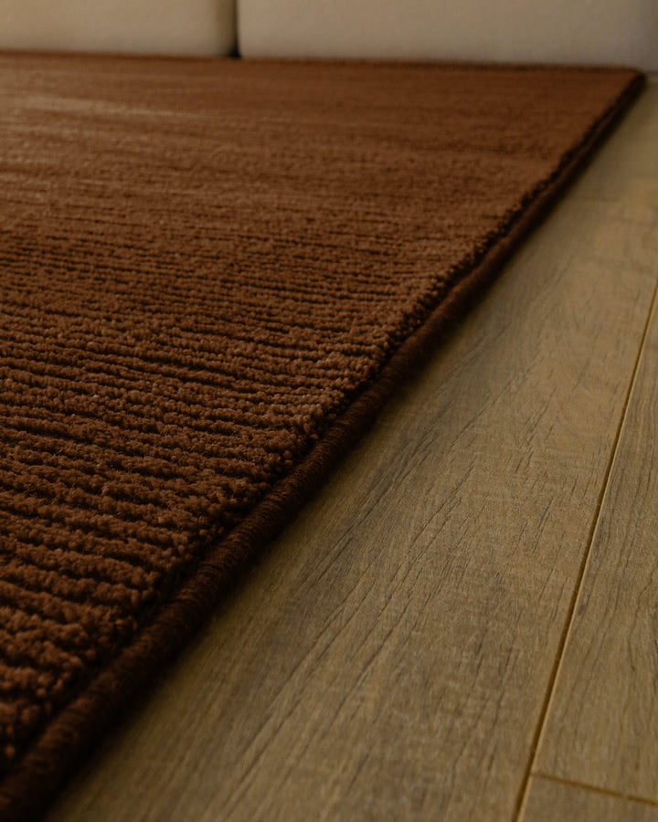 Kurzflor Teppich Castello One Braun