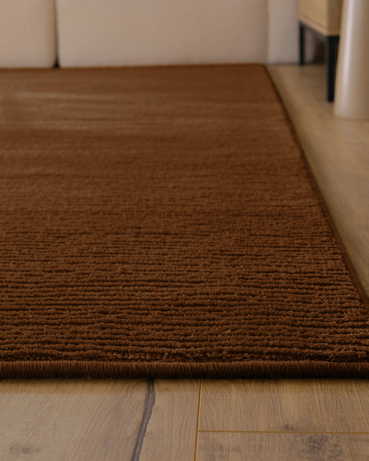 Kurzflor Teppich Castello One Braun