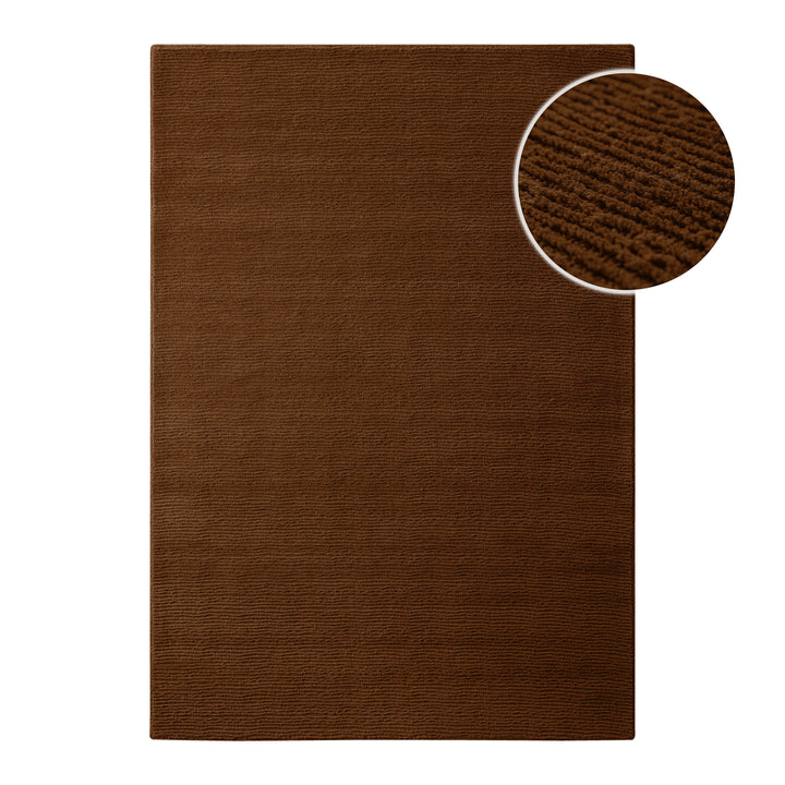 Kurzflor Teppich Castello One Braun