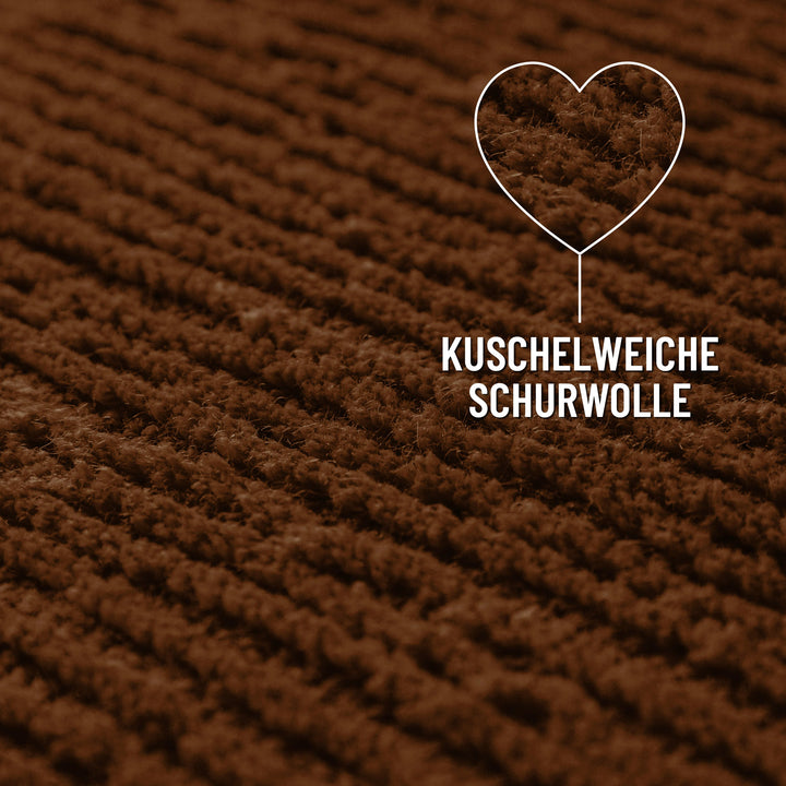 Kurzflor Teppich Castello One Braun