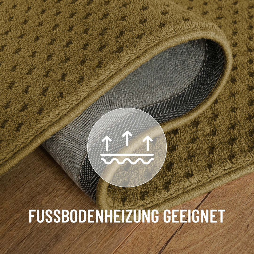 Kurzflor Teppich Castello Three Blass Grün