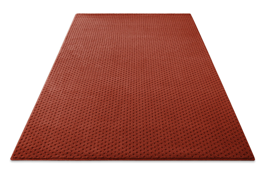 Kurzflor Teppich Castello Three Kamin Rot