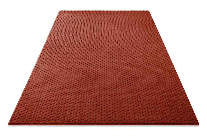 Kurzflor Teppich Castello Three Kamin Rot