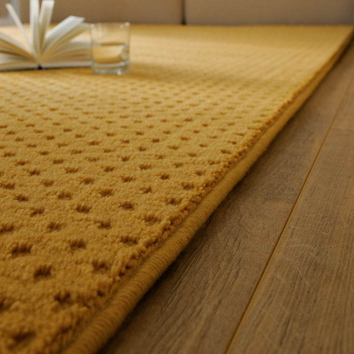 Kurzflor Teppich Castello Three Gelb