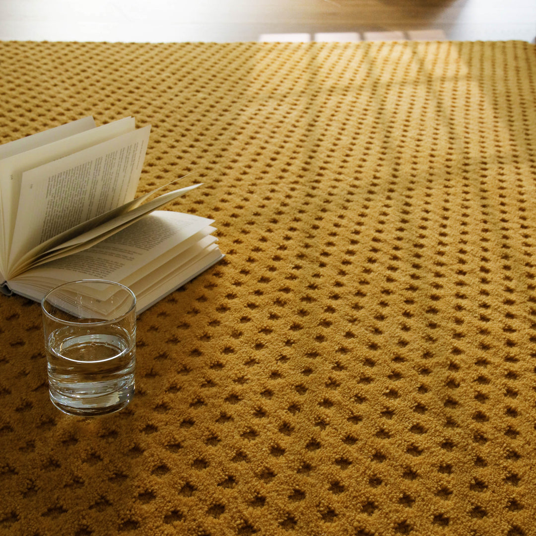 Kurzflor Teppich Castello Three Gelb