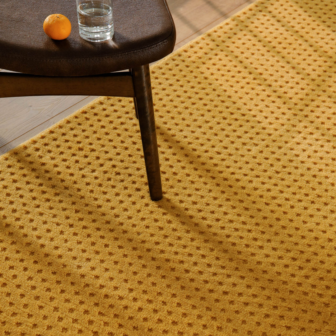 Kurzflor Teppich Castello Three Gelb