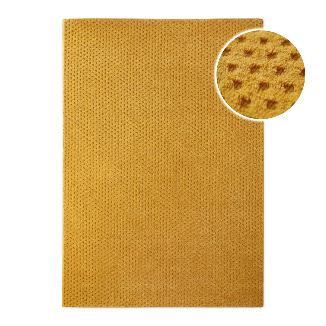 Kurzflor Teppich Castello Three Gelb