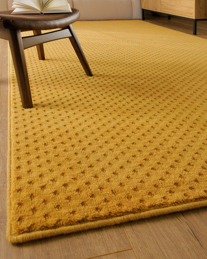 Kurzflor Teppich Castello Three Gelb