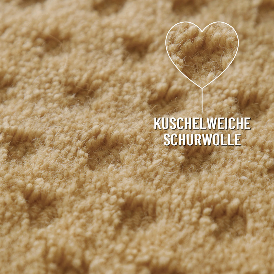 Kurzflor Teppich Castello Three Sand Beige