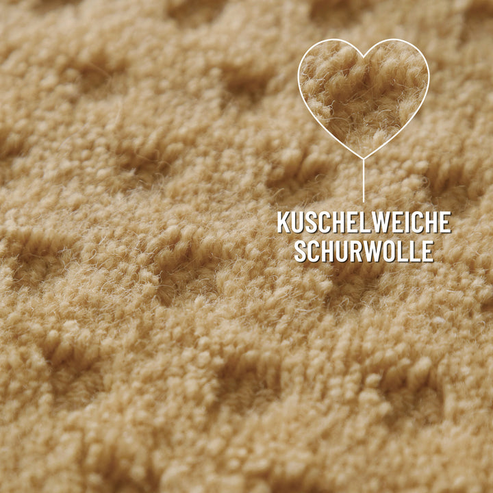 Kurzflor Teppich Castello Three Sand Beige