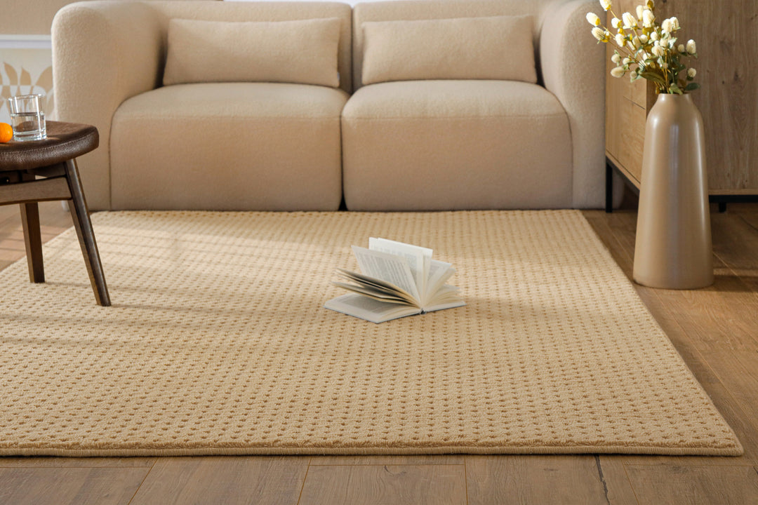 Kurzflor Teppich Castello Three Sand Beige
