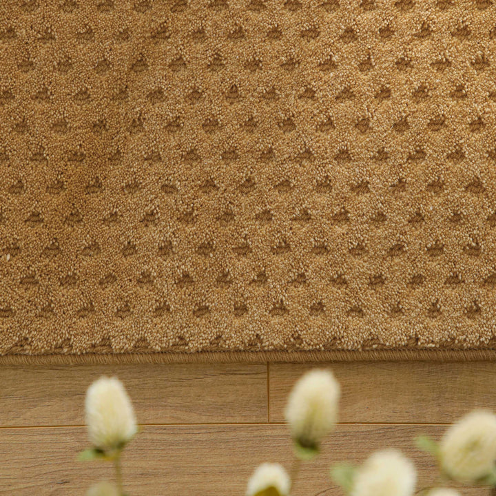 Kurzflor Teppich Castello Three Karamell