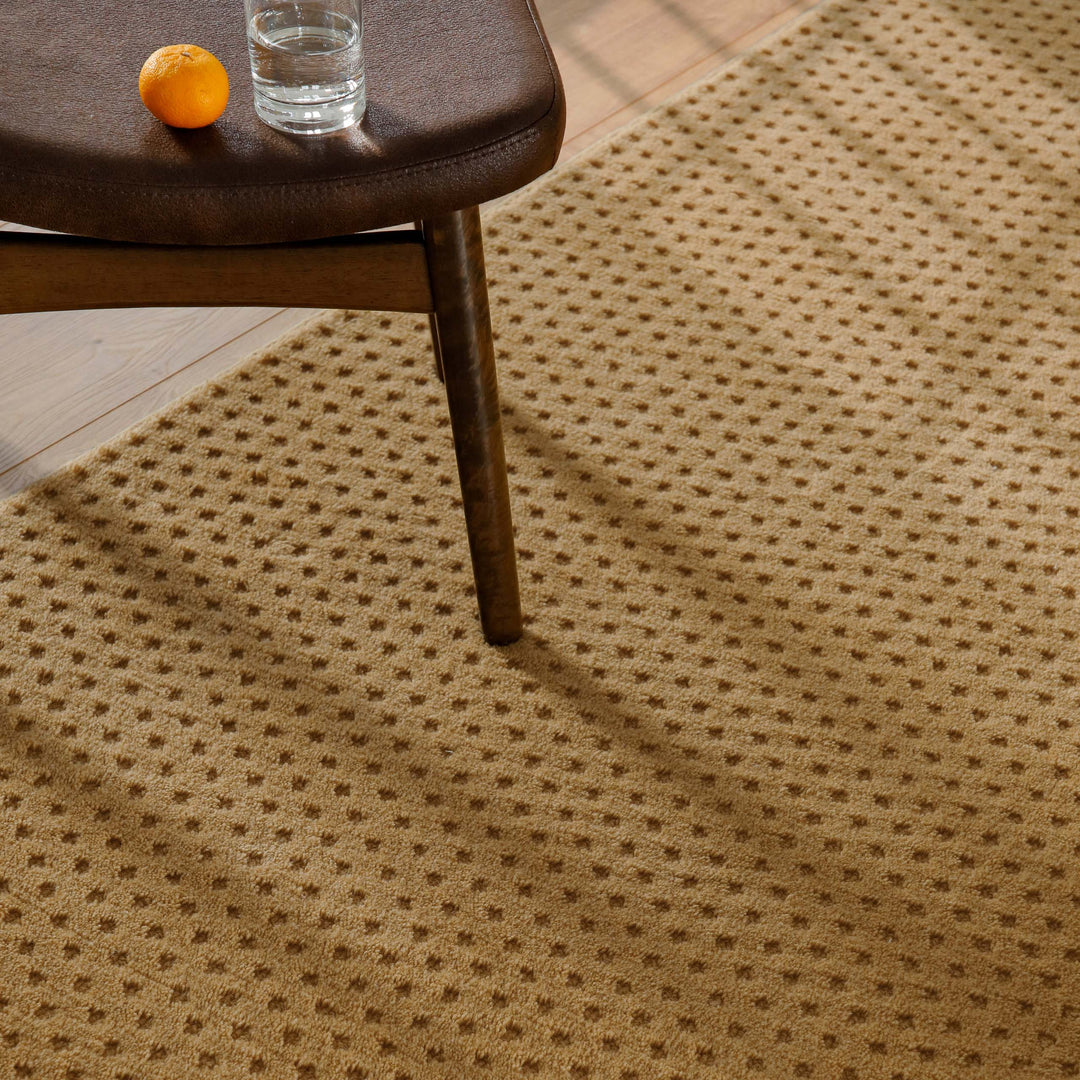 Kurzflor Teppich Castello Three Karamell