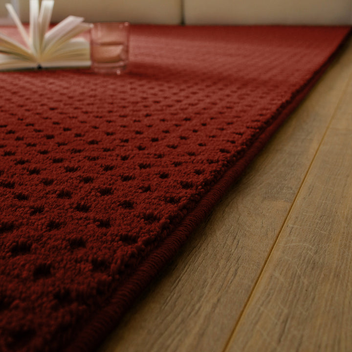 Kurzflor Teppich Castello Three Purpur Rot