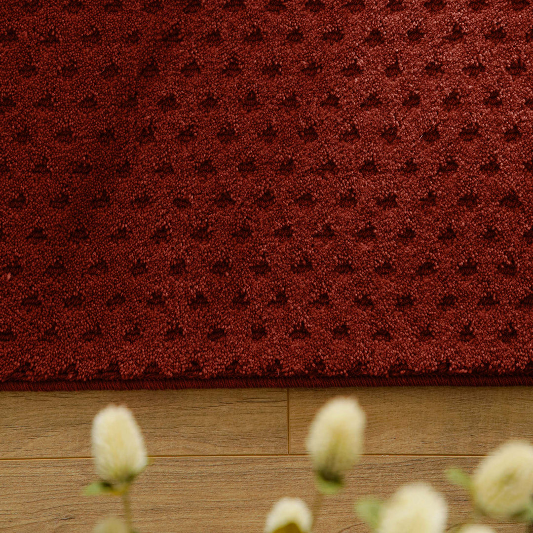 Kurzflor Teppich Castello Three Purpur Rot