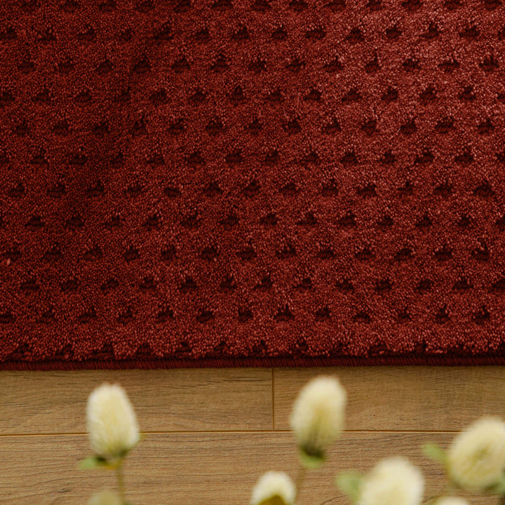 Kurzflor Teppich Castello Three Purpur Rot