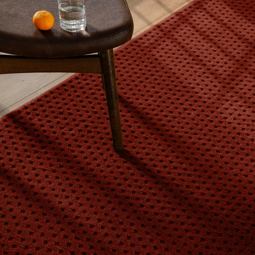 Kurzflor Teppich Castello Three Purpur Rot