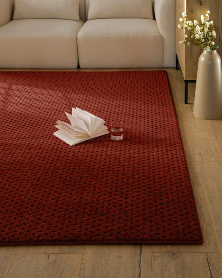 Kurzflor Teppich Castello Three Purpur Rot