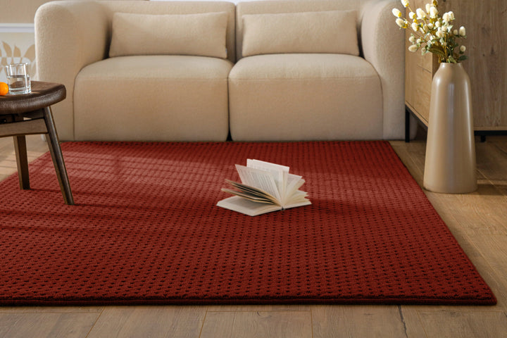 Kurzflor Teppich Castello Three Purpur Rot