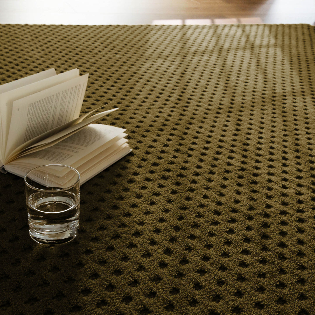 Kurzflor Teppich Castello Three Oliv Grün