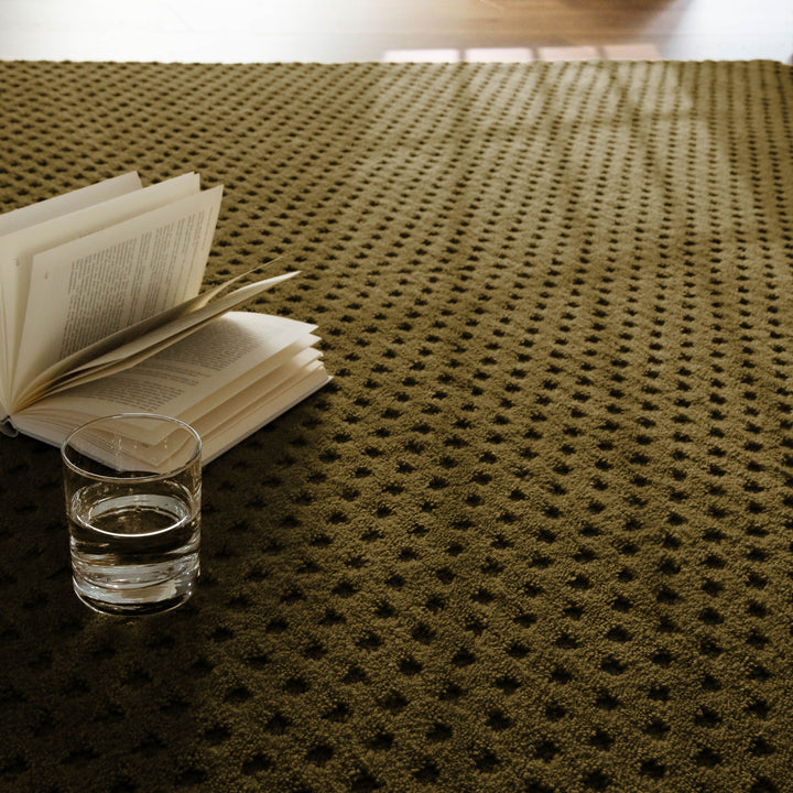 Kurzflor Teppich Castello Three Oliv Grün