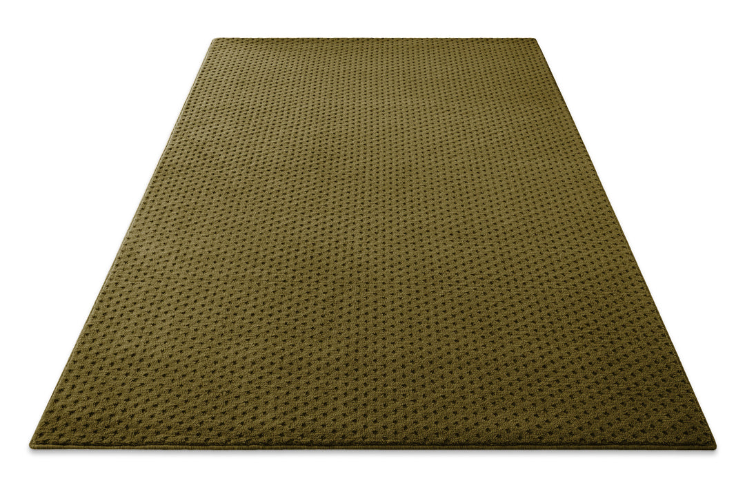 Kurzflor Teppich Castello Three Oliv Grün