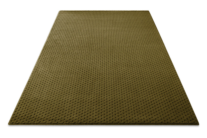 Kurzflor Teppich Castello Three Oliv Grün