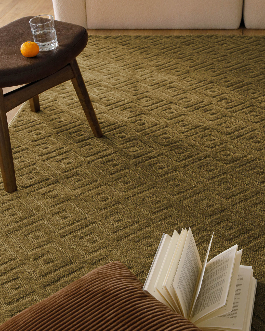 Kurzflor Teppich Castello Two Blass Grün