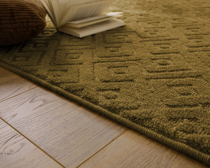 Kurzflor Teppich Castello Two Blass Grün